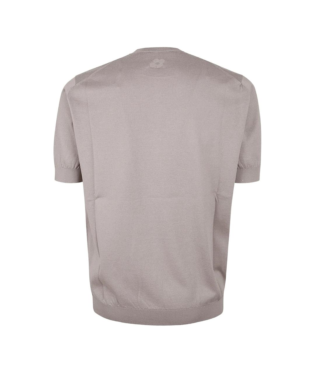 LARDINI Серая хлопковая футболка, фото 2