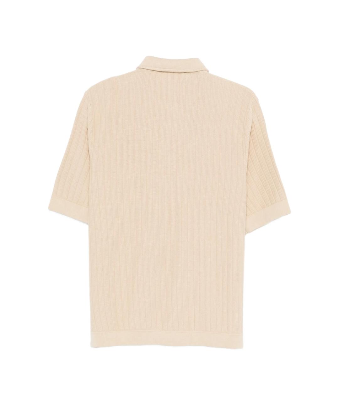 LARDINI Бежевая хлопковая кэжуал рубашка, фото 2