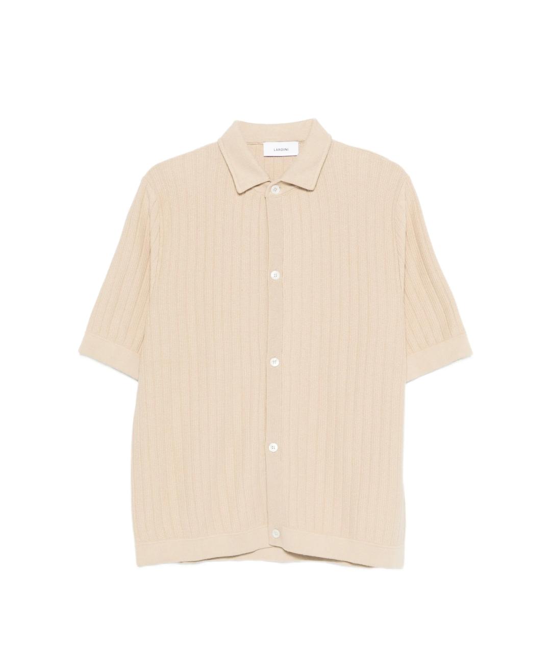 LARDINI Бежевая хлопковая кэжуал рубашка, фото 1