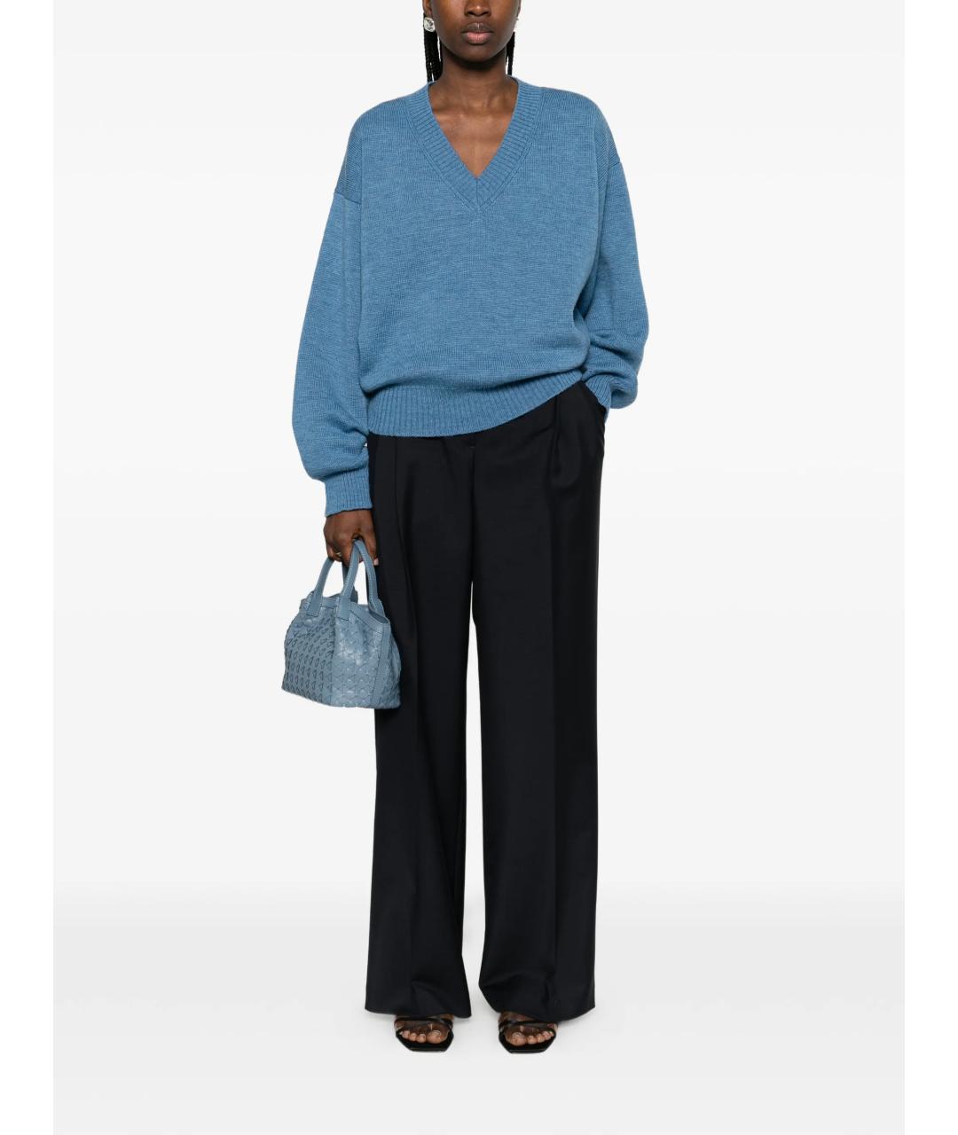 ROHE Синий шерстяной джемпер / свитер, фото 2