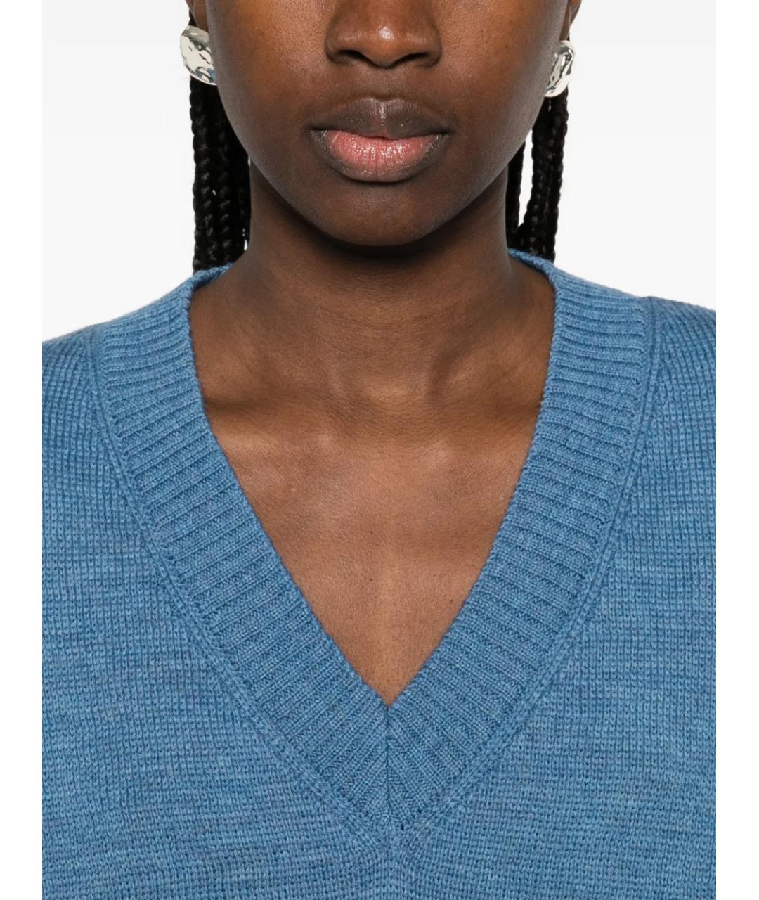 ROHE Синий шерстяной джемпер / свитер, фото 5