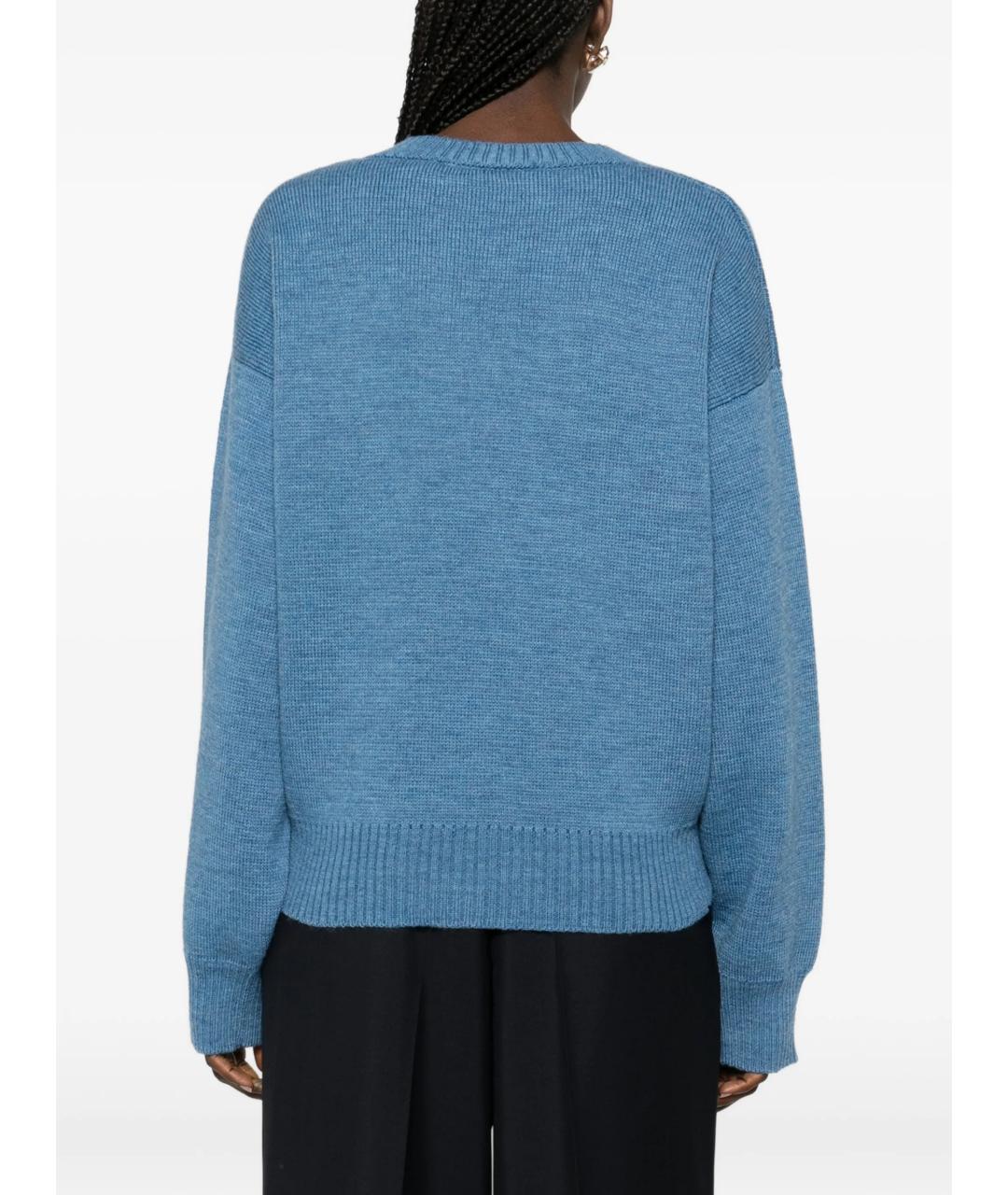 ROHE Синий шерстяной джемпер / свитер, фото 4