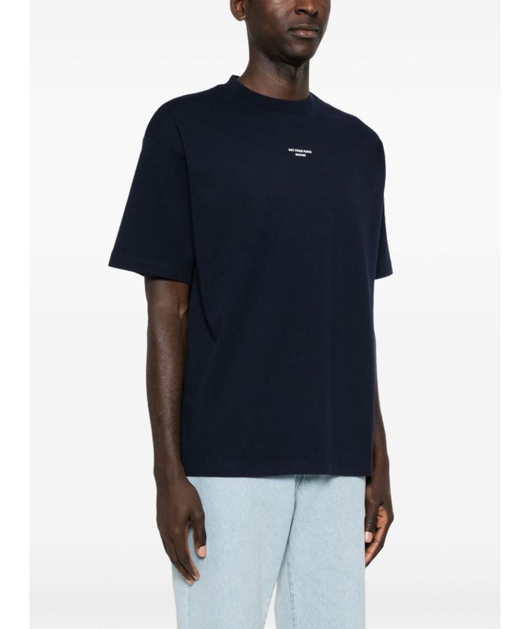 Drole de Monsieur Синяя хлопковая футболка, фото 3