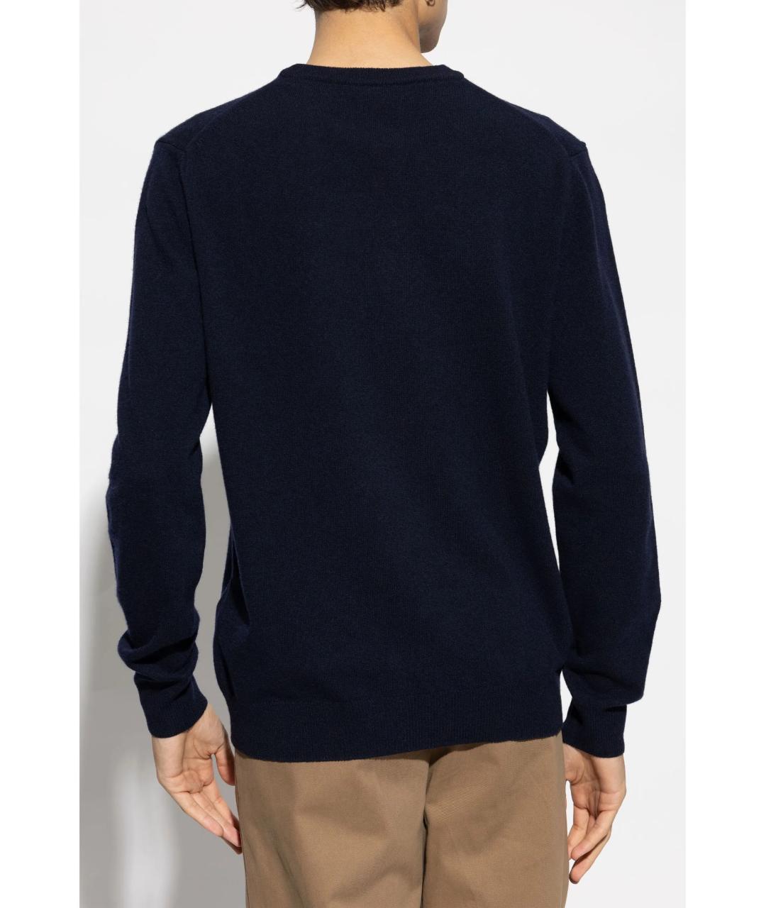 WOOLRICH Синий шерстяной джемпер / свитер, фото 4