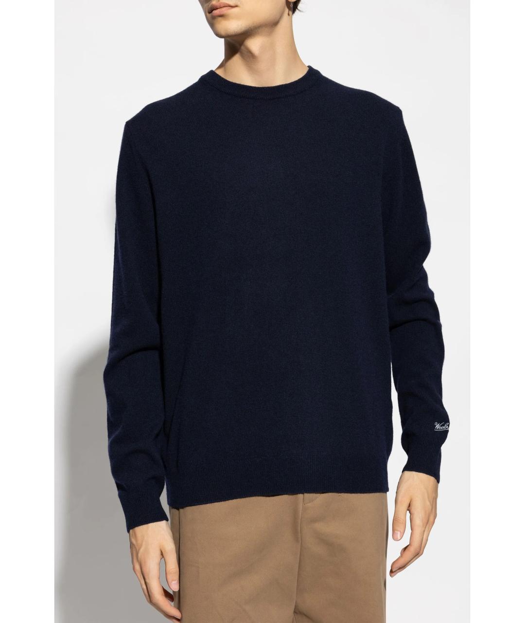 WOOLRICH Синий шерстяной джемпер / свитер, фото 3