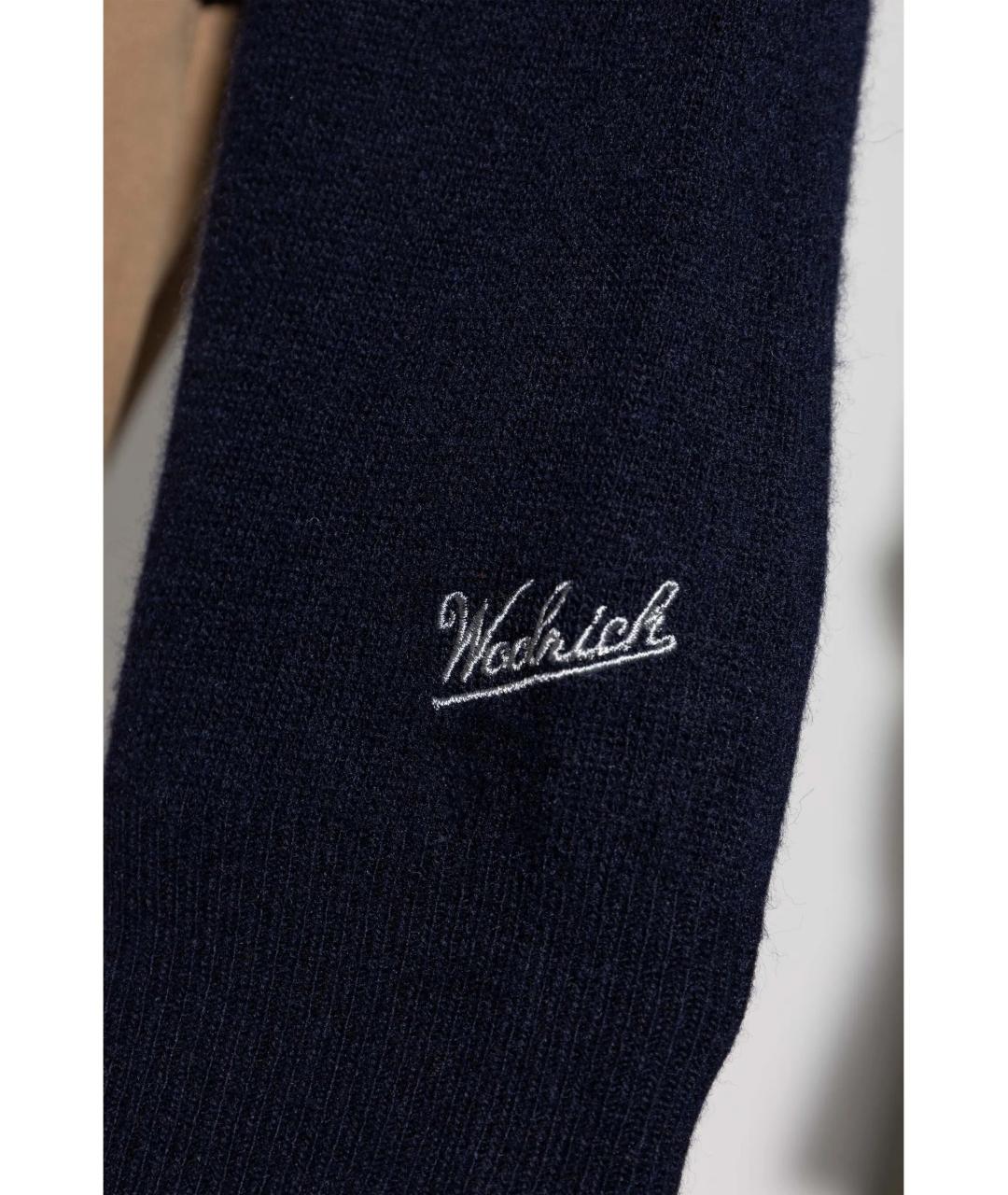WOOLRICH Синий шерстяной джемпер / свитер, фото 5