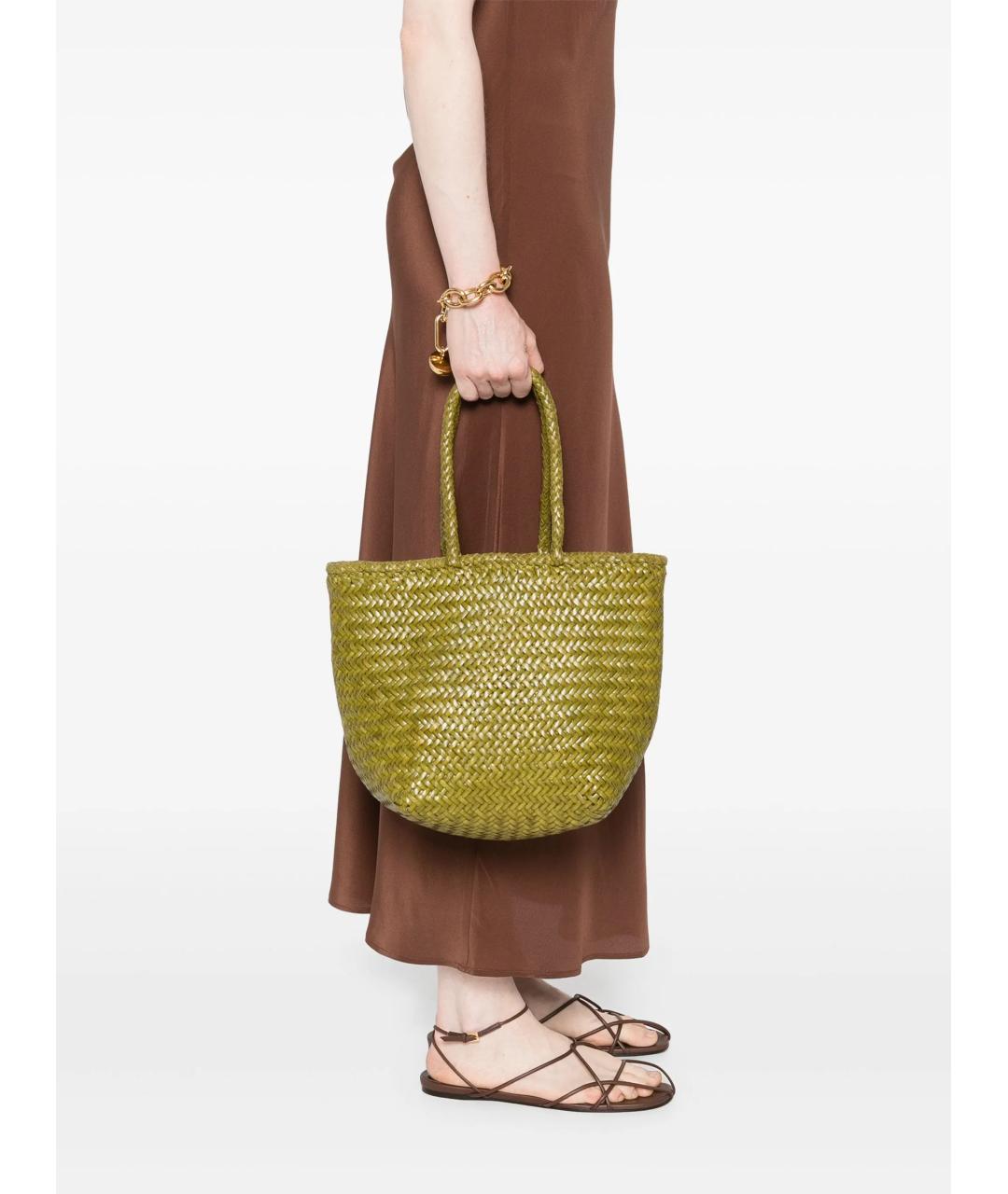 Dragon Diffusion Зеленая кожаная сумка тоут, фото 2