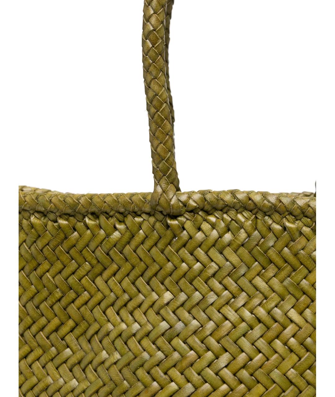 Dragon Diffusion Зеленая кожаная сумка тоут, фото 4