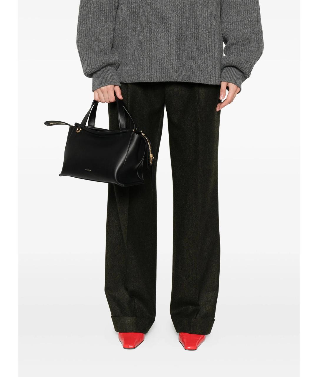 WANDLER Черная кожаная сумка через плечо, фото 2