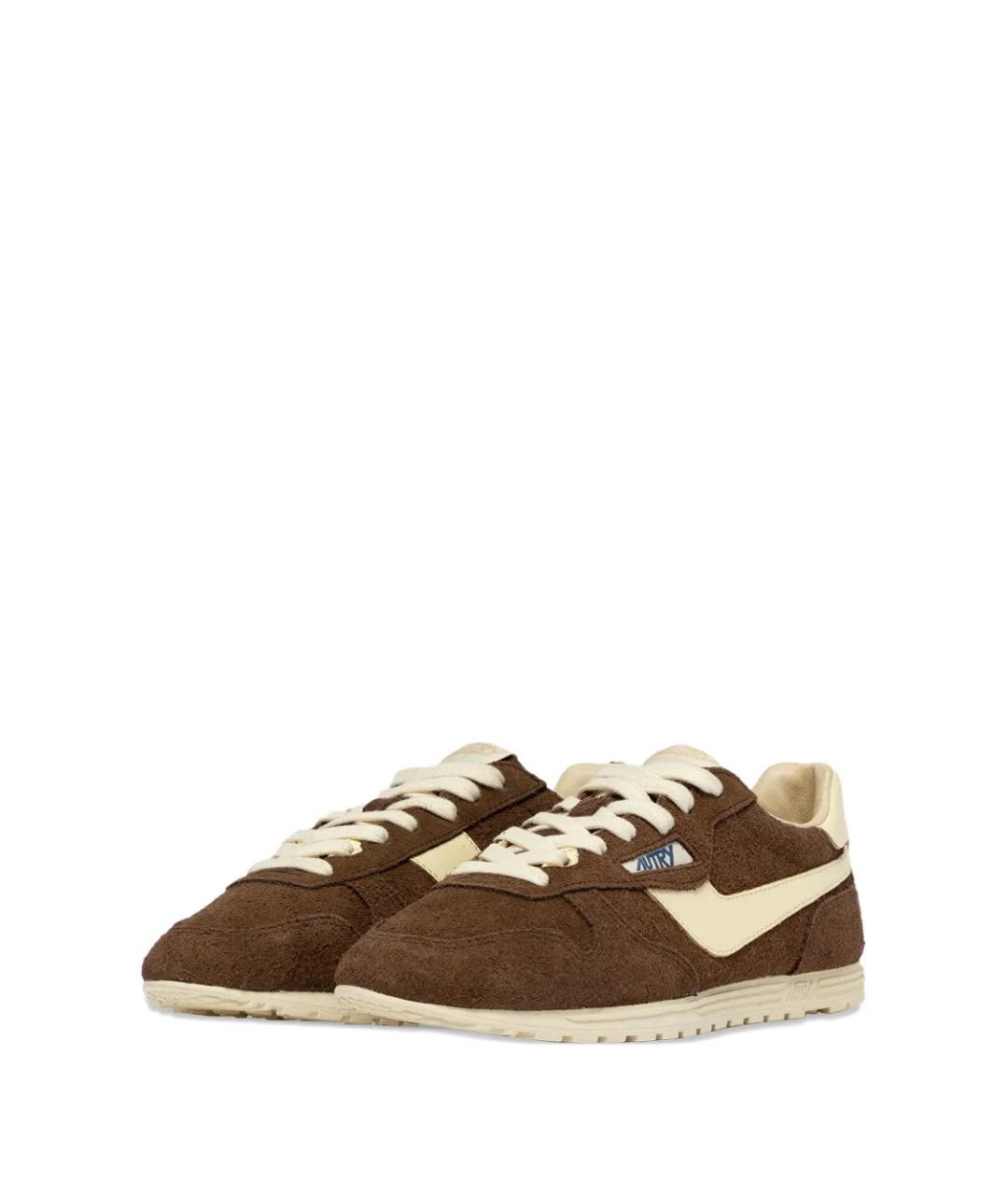 AUTRY Коричневые замшевые низкие кроссовки / кеды, фото 2