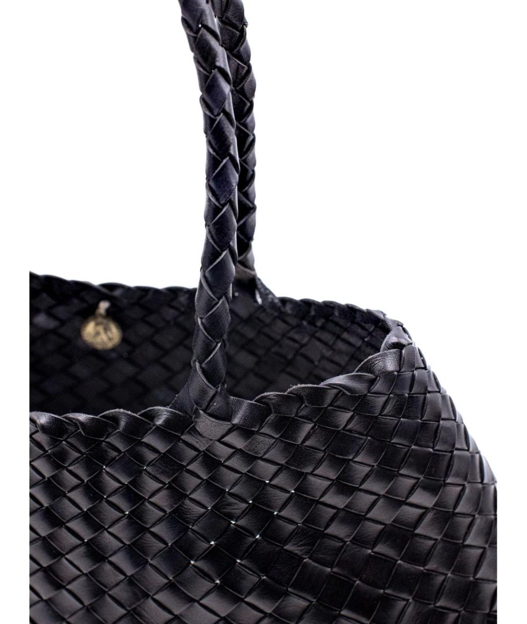 Dragon Diffusion Черная кожаная сумка тоут, фото 5