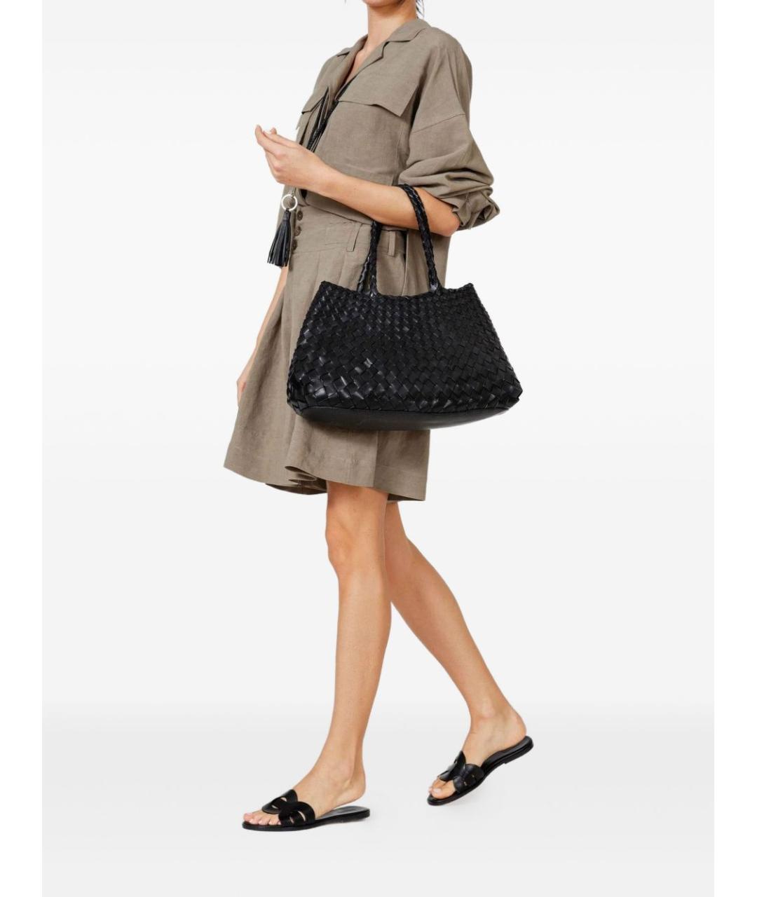 Dragon Diffusion Черная кожаная сумка тоут, фото 2