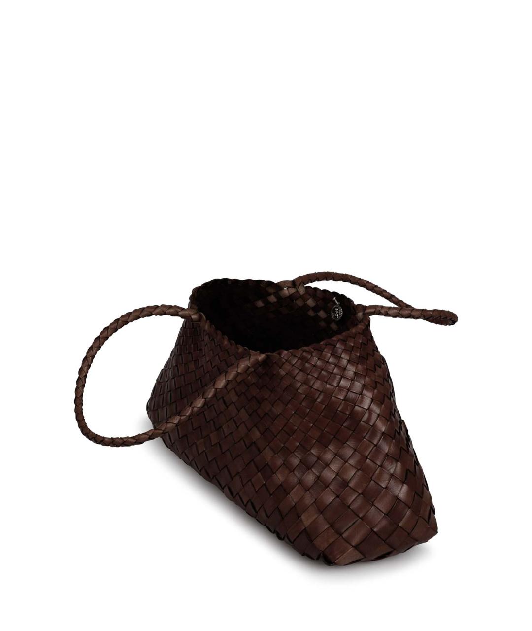 Dragon Diffusion Коричневая кожаная сумка тоут, фото 3