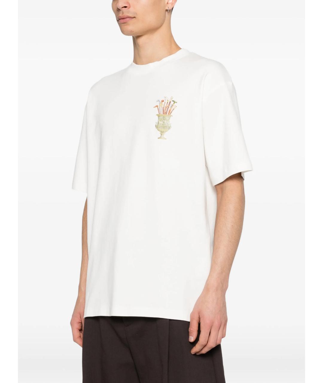 Drole de Monsieur Бежевая хлопковая футболка, фото 4