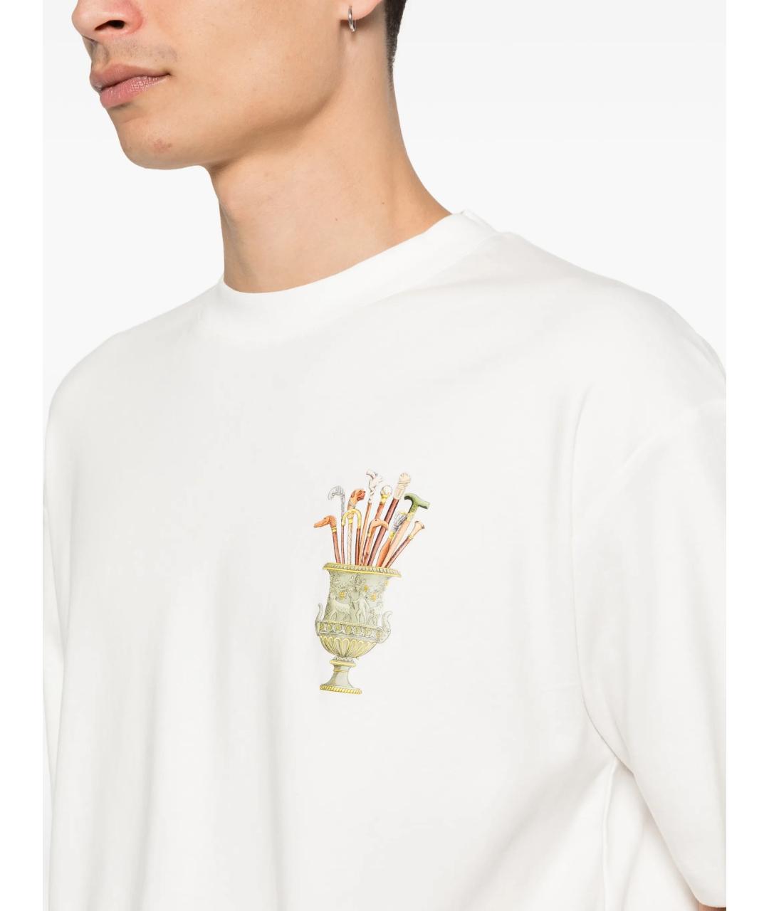 Drole de Monsieur Бежевая хлопковая футболка, фото 5