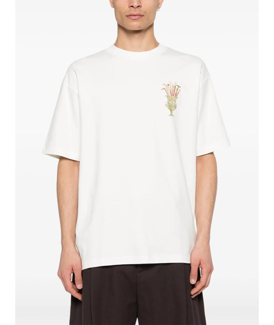 Drole de Monsieur Бежевая хлопковая футболка, фото 3