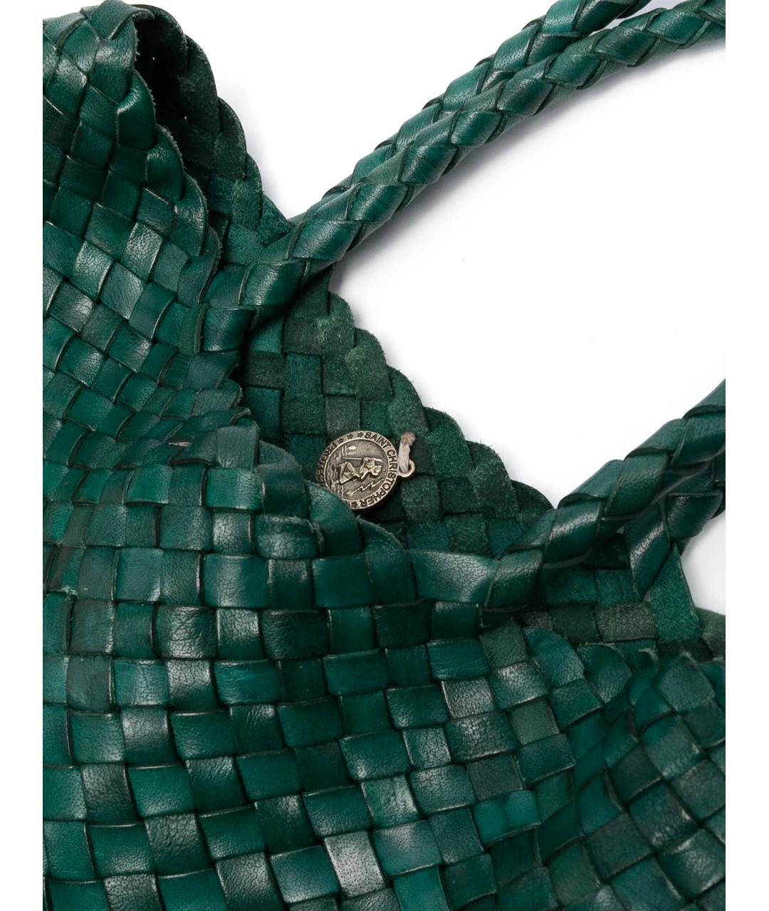 Dragon Diffusion Зеленая кожаная сумка тоут, фото 4