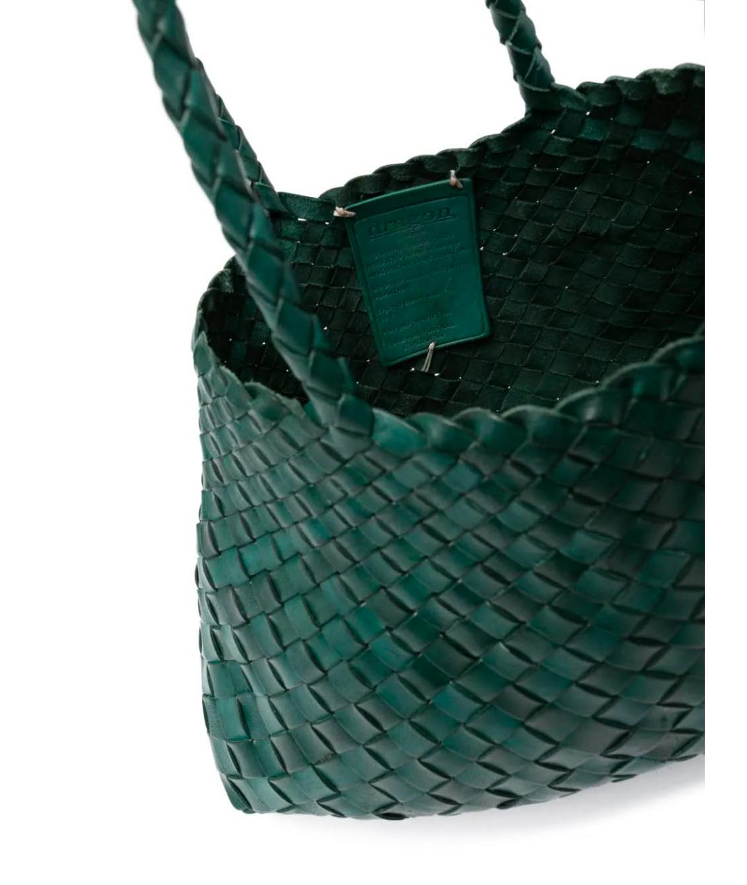 Dragon Diffusion Зеленая кожаная сумка тоут, фото 5