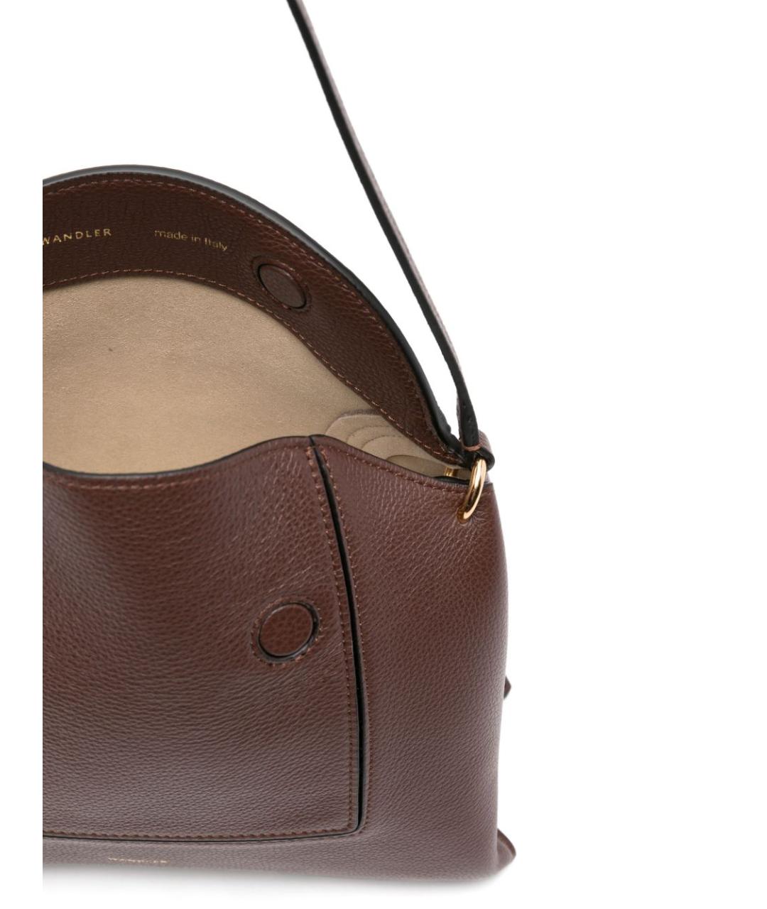 WANDLER Коричневая кожаная сумка через плечо, фото 5