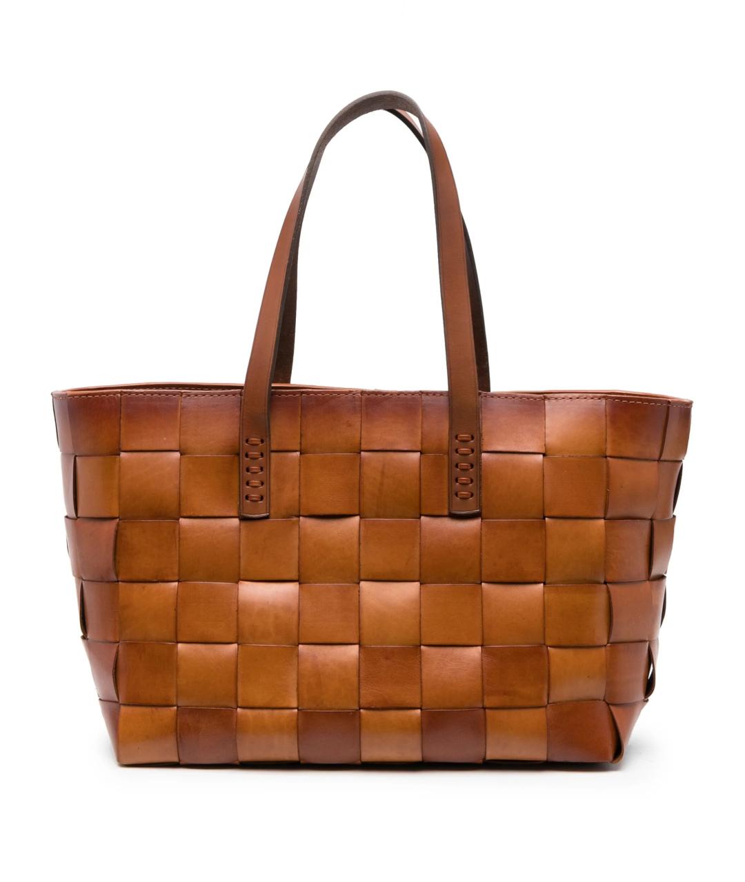 Dragon Diffusion Коричневая кожаная сумка тоут, фото 1