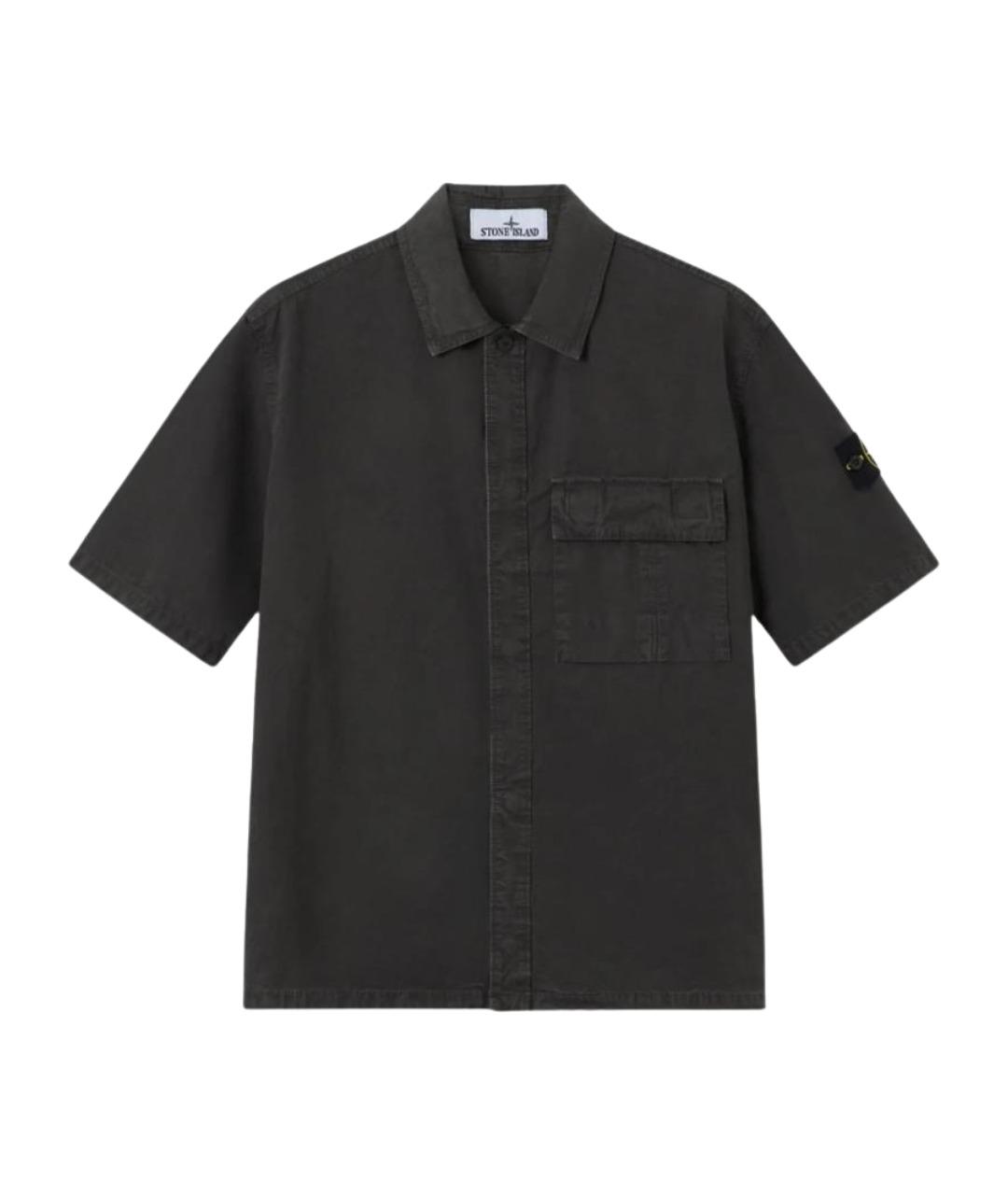 STONE ISLAND Серая хлопковая кэжуал рубашка, фото 1