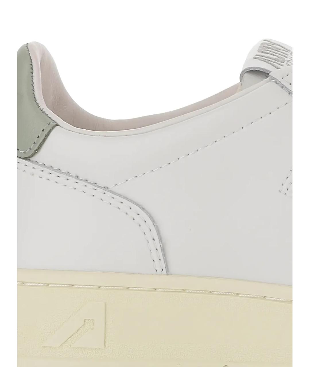 AUTRY Белые кожаные низкие кроссовки / кеды, фото 5