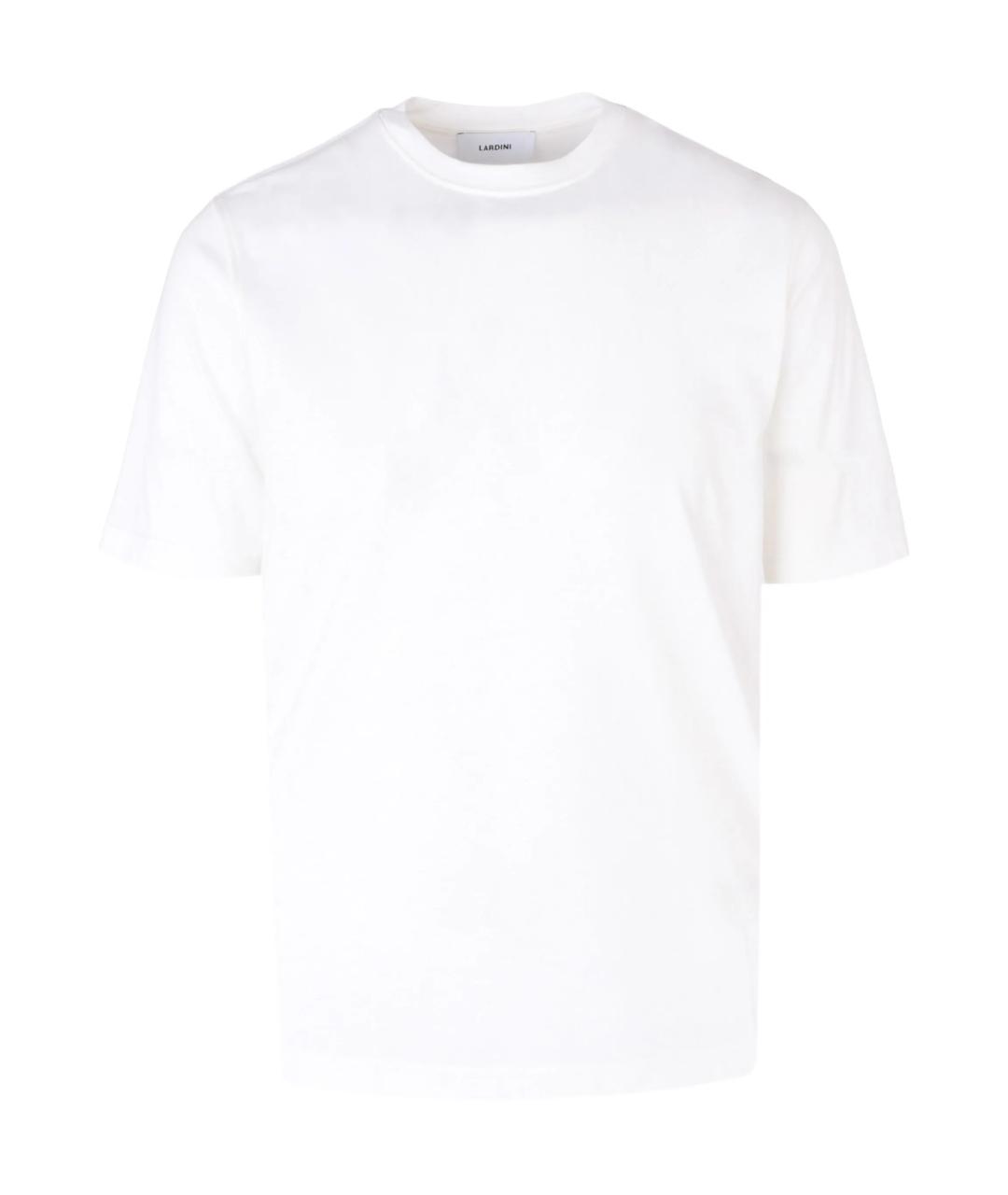 LARDINI Белая хлопковая футболка, фото 1