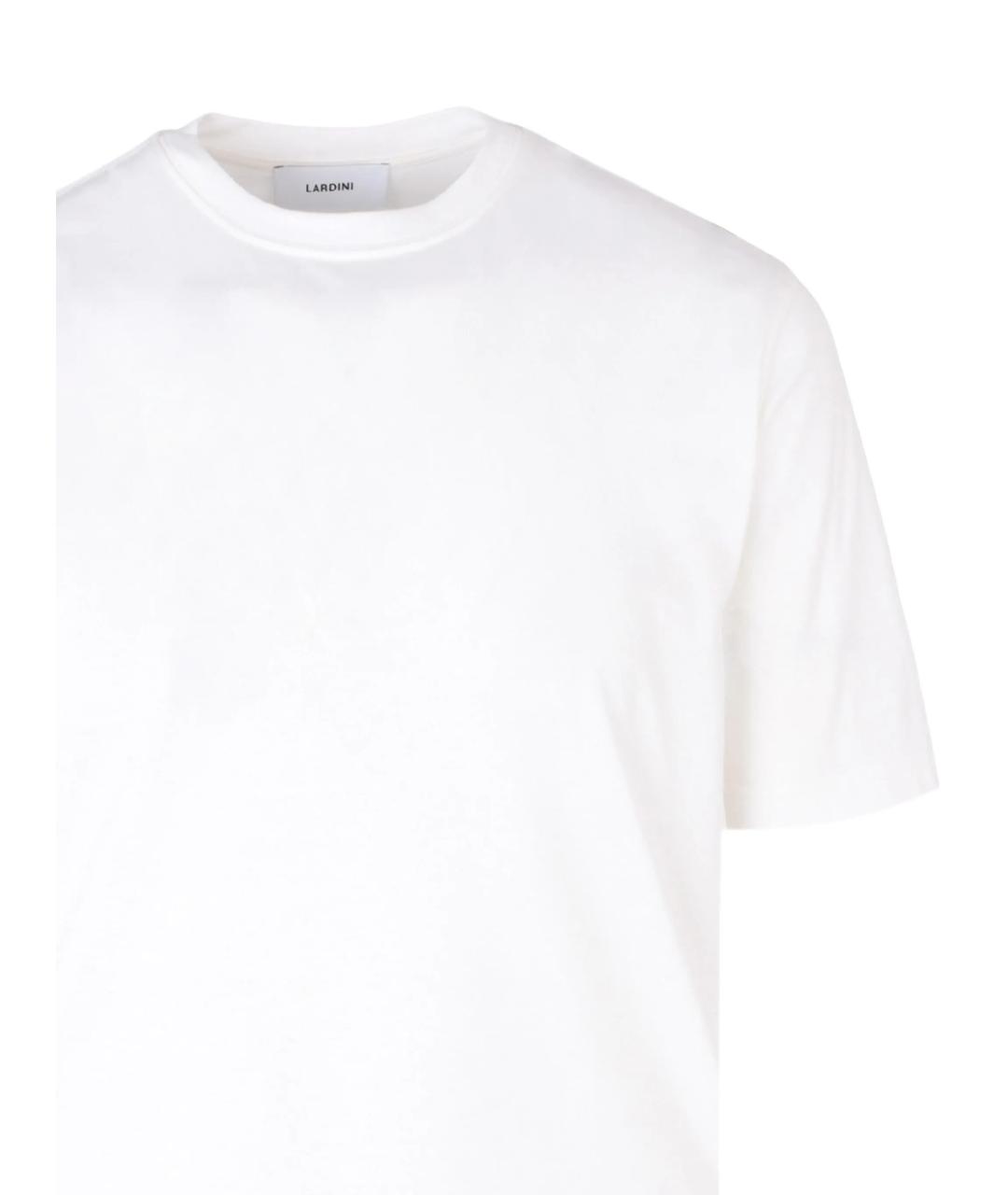LARDINI Белая хлопковая футболка, фото 3