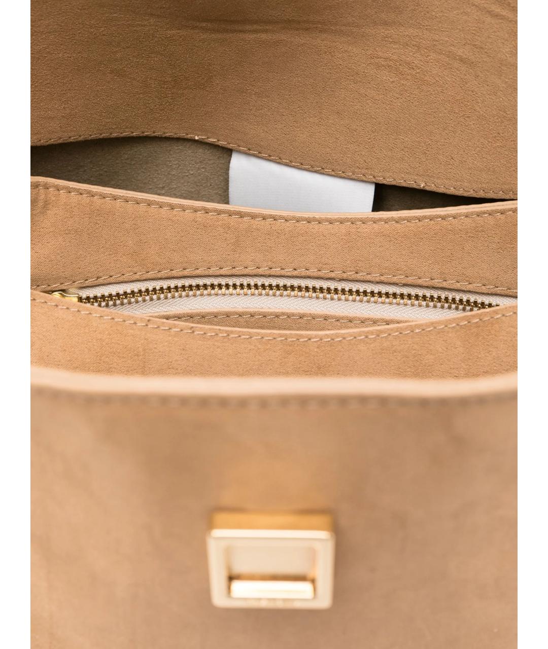 THEMOIRE Бежевая тканевая сумка тоут, фото 4