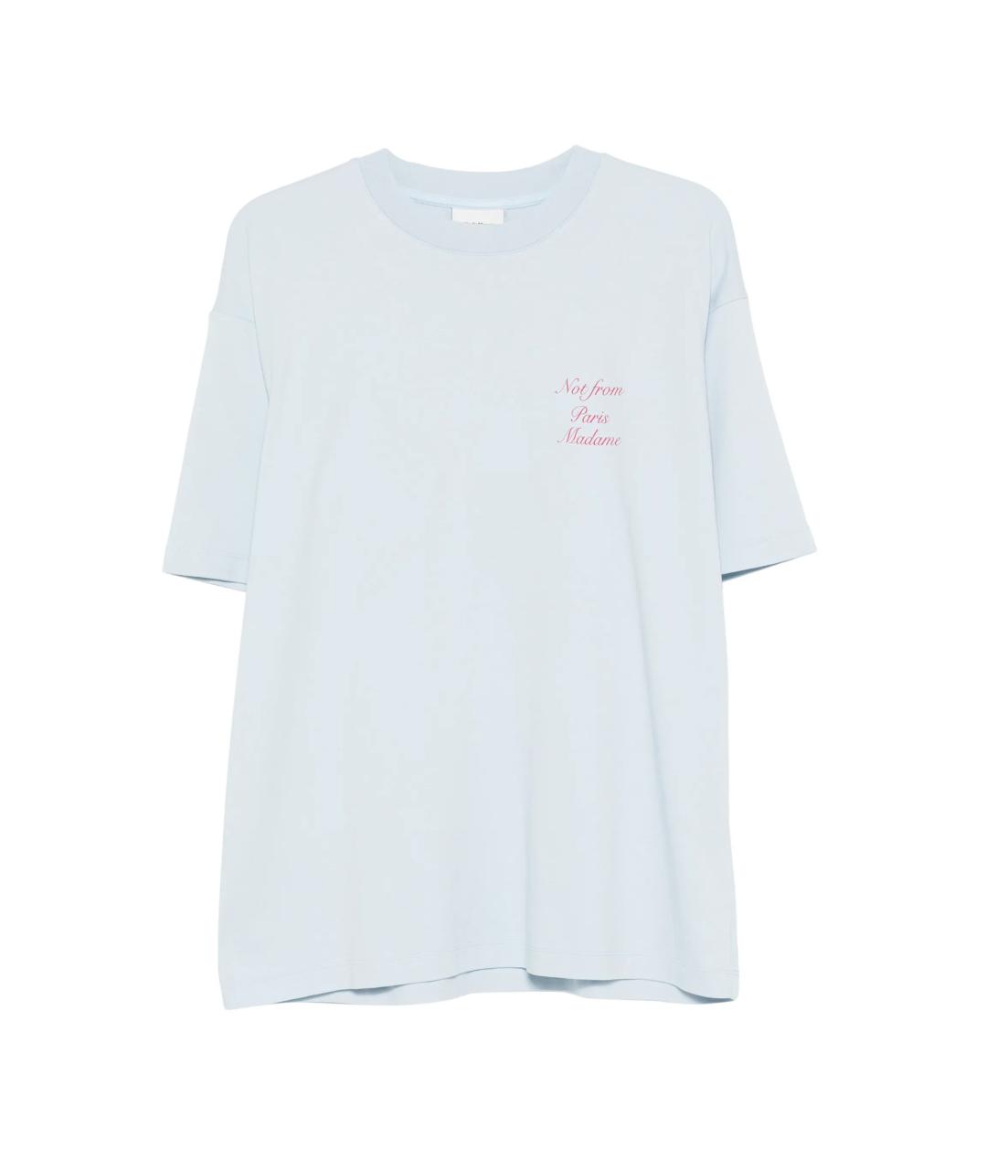 Drole de Monsieur Голубая хлопковая футболка, фото 1