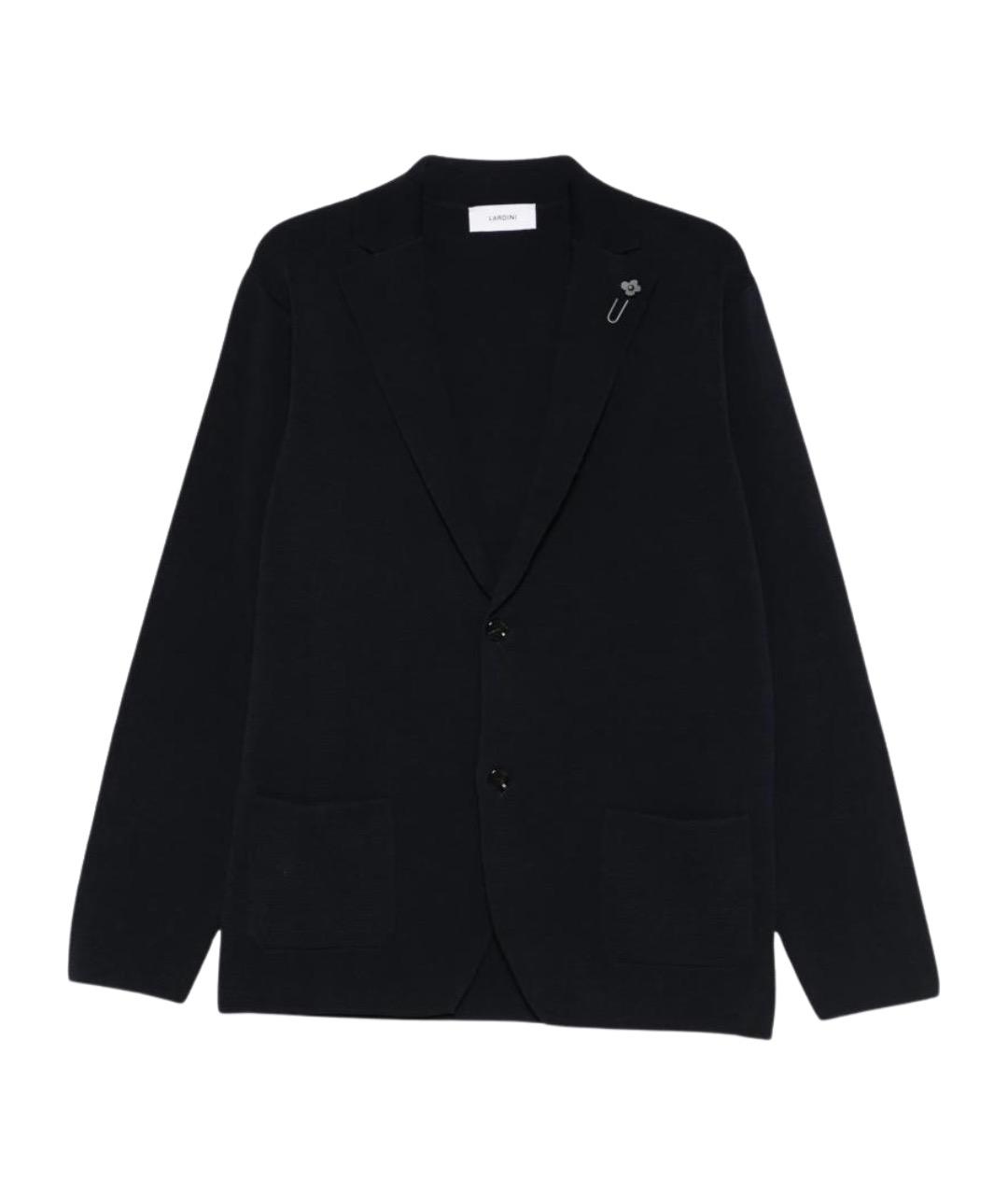 LARDINI Синий хлопковый пиджак, фото 1