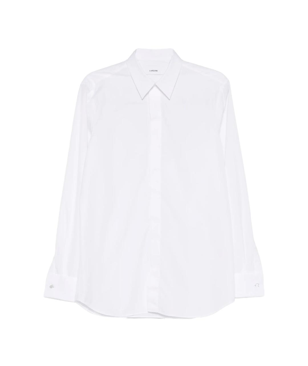 LARDINI Белая хлопковая классическая рубашка, фото 1