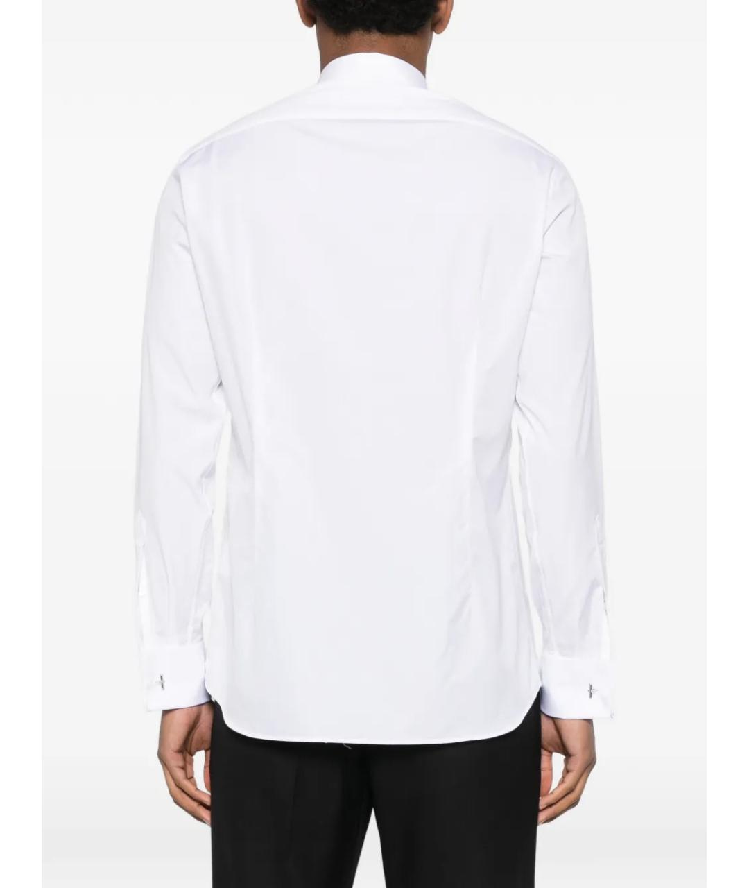 LARDINI Белая хлопковая классическая рубашка, фото 4