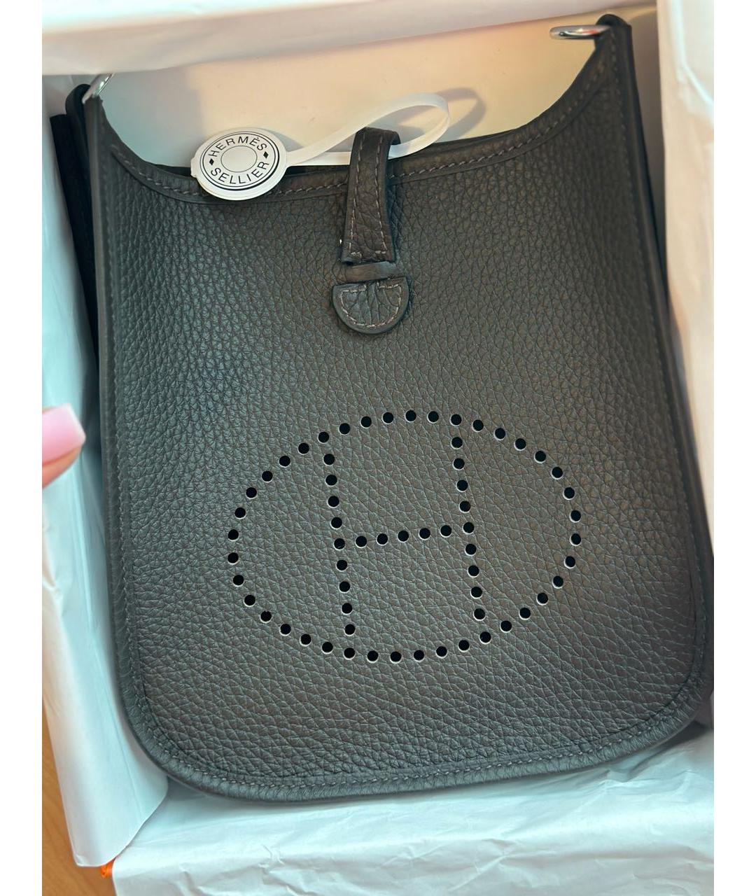 HERMES Коричневая кожаная сумка через плечо, фото 2