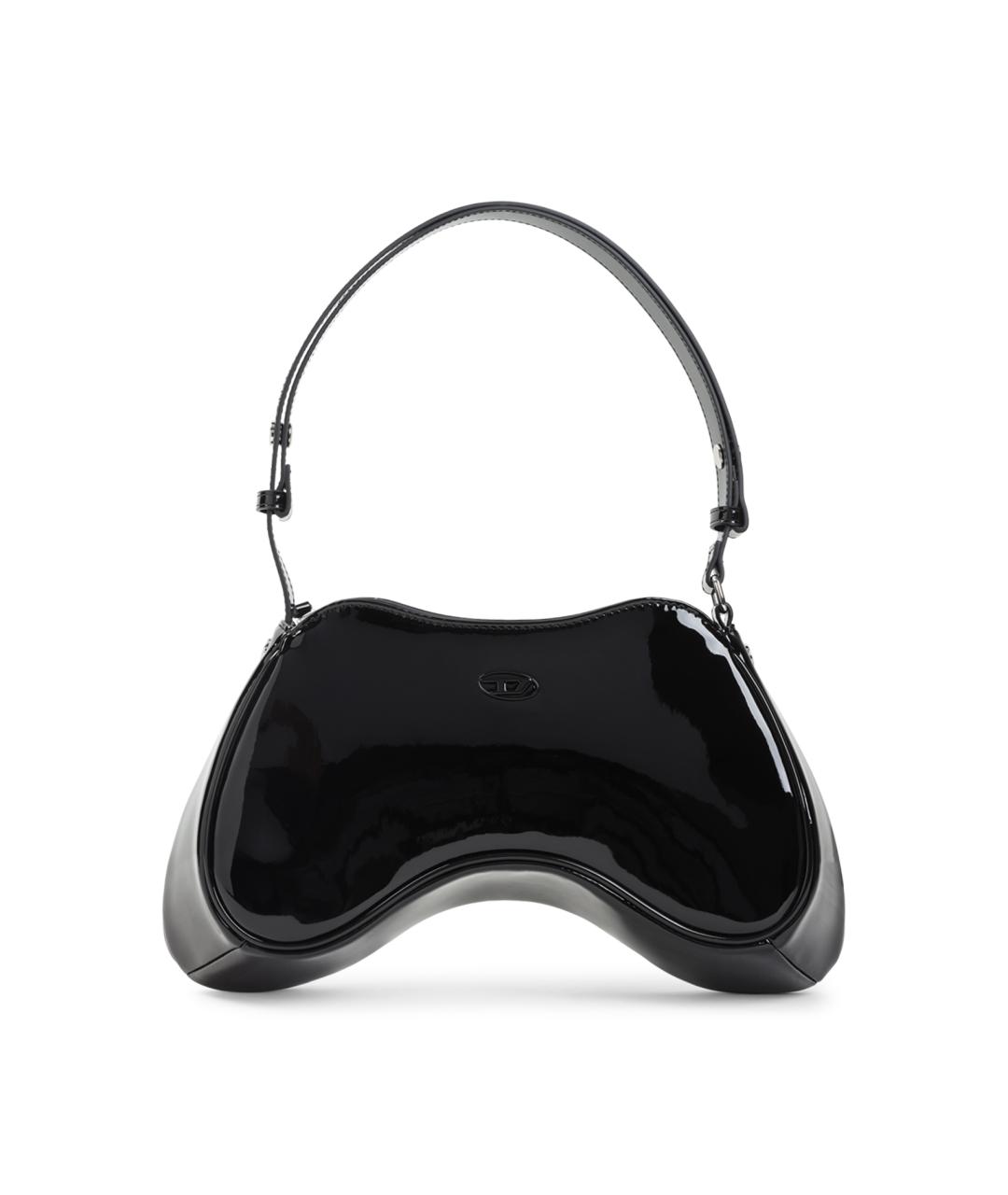 DIESEL Черная сумка через плечо из искусственной кожи, фото 1