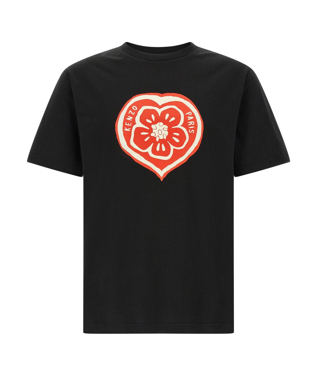 KENZO Черная хлопковая футболка, фото 1