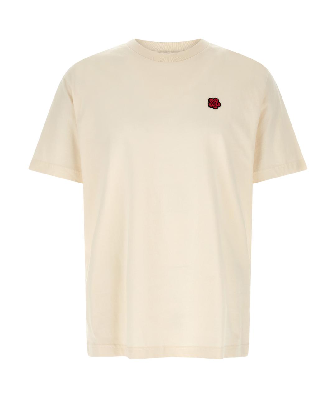 KENZO Бежевая хлопковая футболка, фото 1