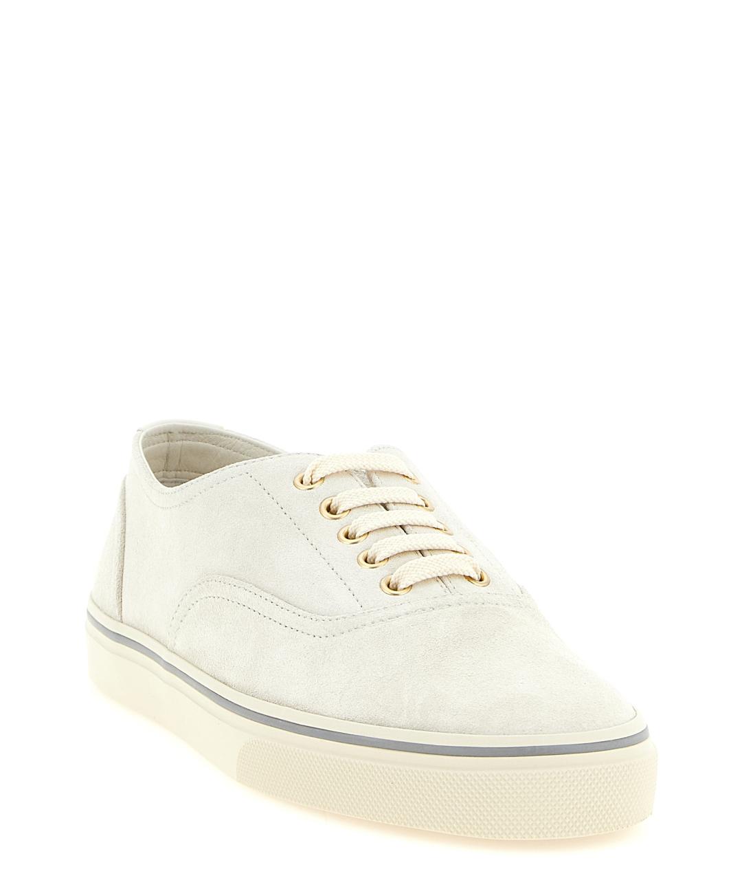 BRUNELLO CUCINELLI Бежевые замшевые низкие кроссовки / кеды, фото 2