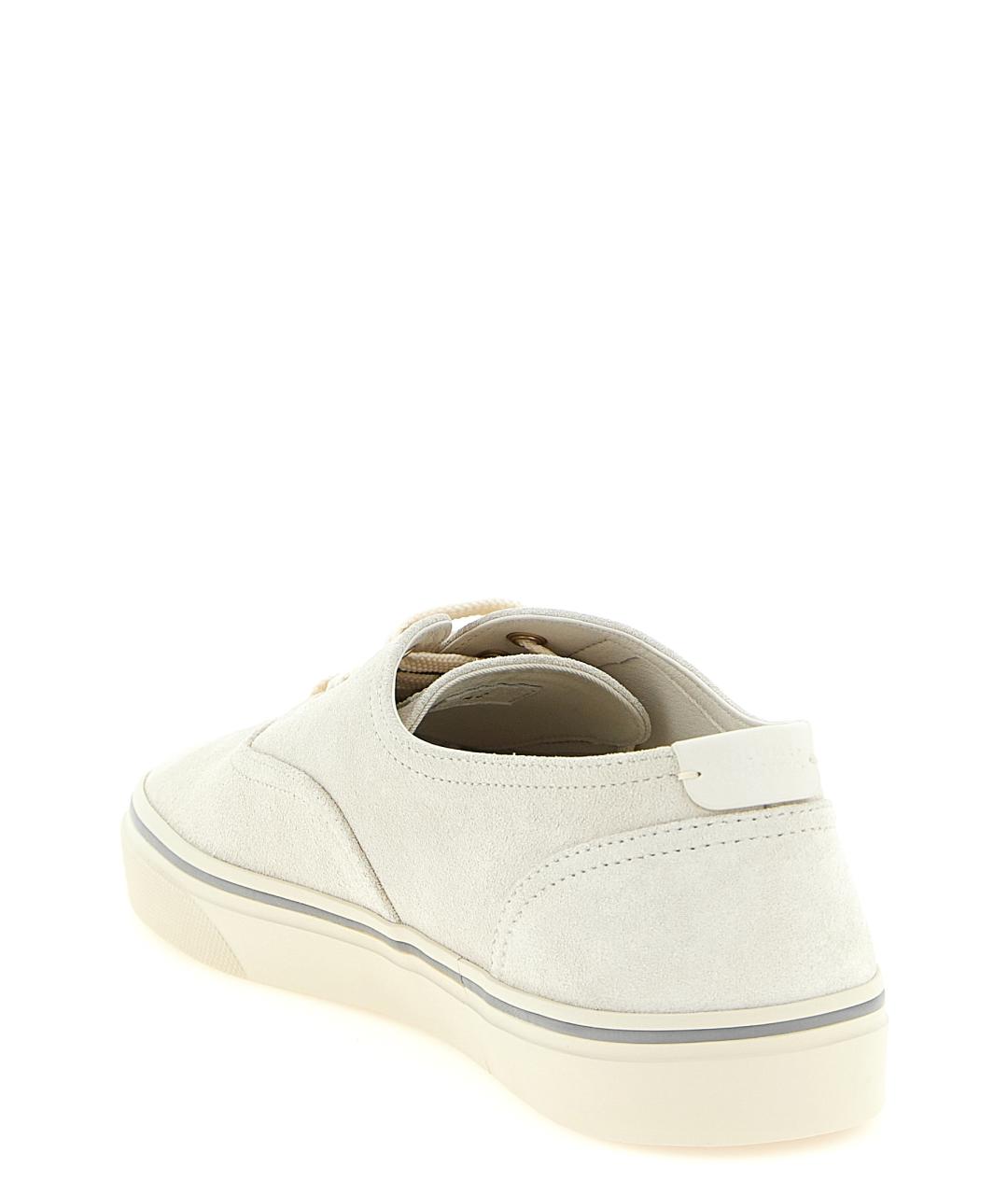 BRUNELLO CUCINELLI Бежевые замшевые низкие кроссовки / кеды, фото 3