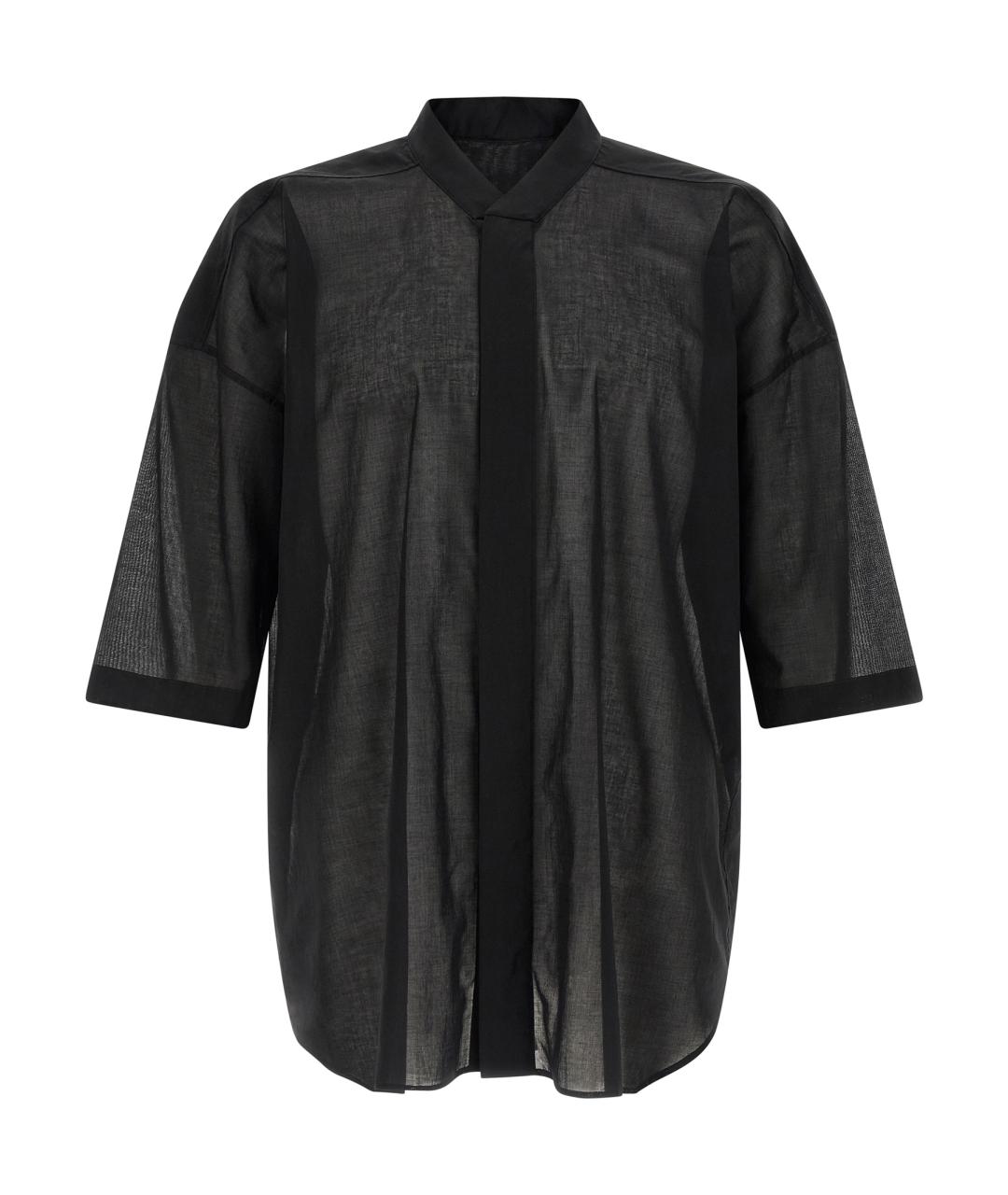 RICK OWENS Черная хлопковая кэжуал рубашка, фото 1