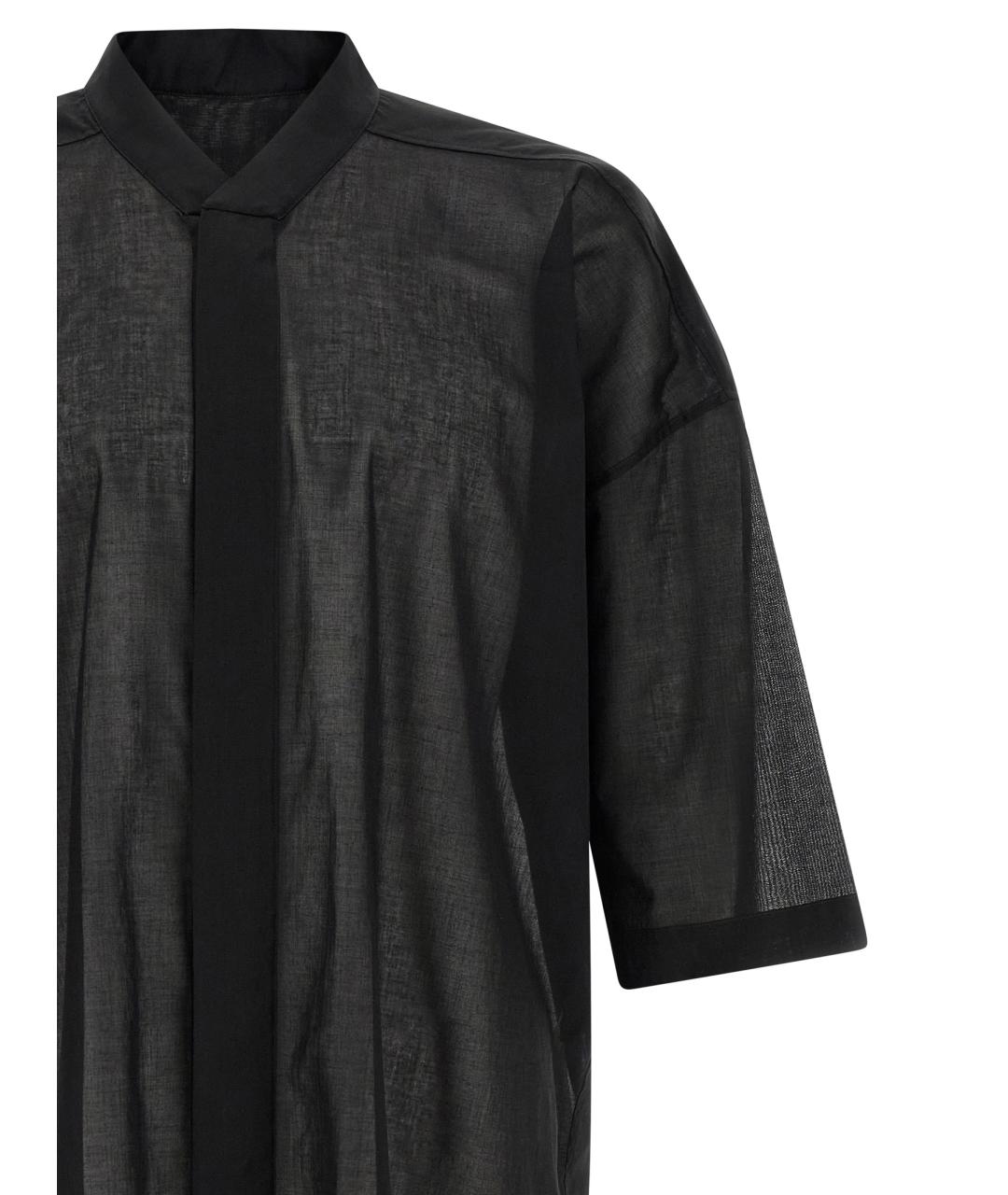 RICK OWENS Черная хлопковая кэжуал рубашка, фото 3