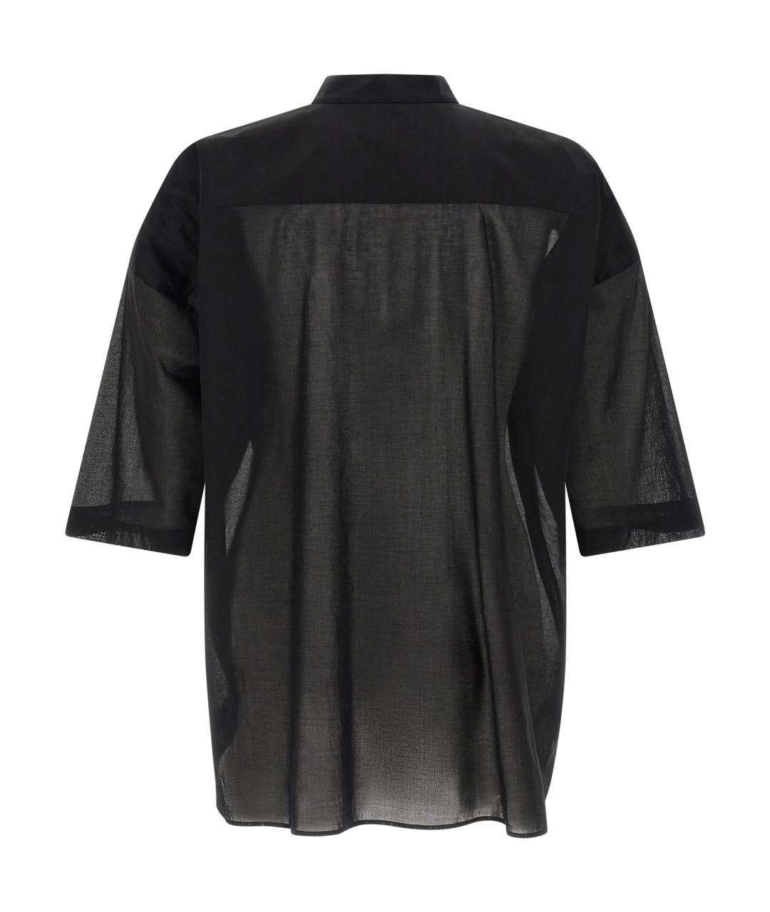 RICK OWENS Черная хлопковая кэжуал рубашка, фото 2