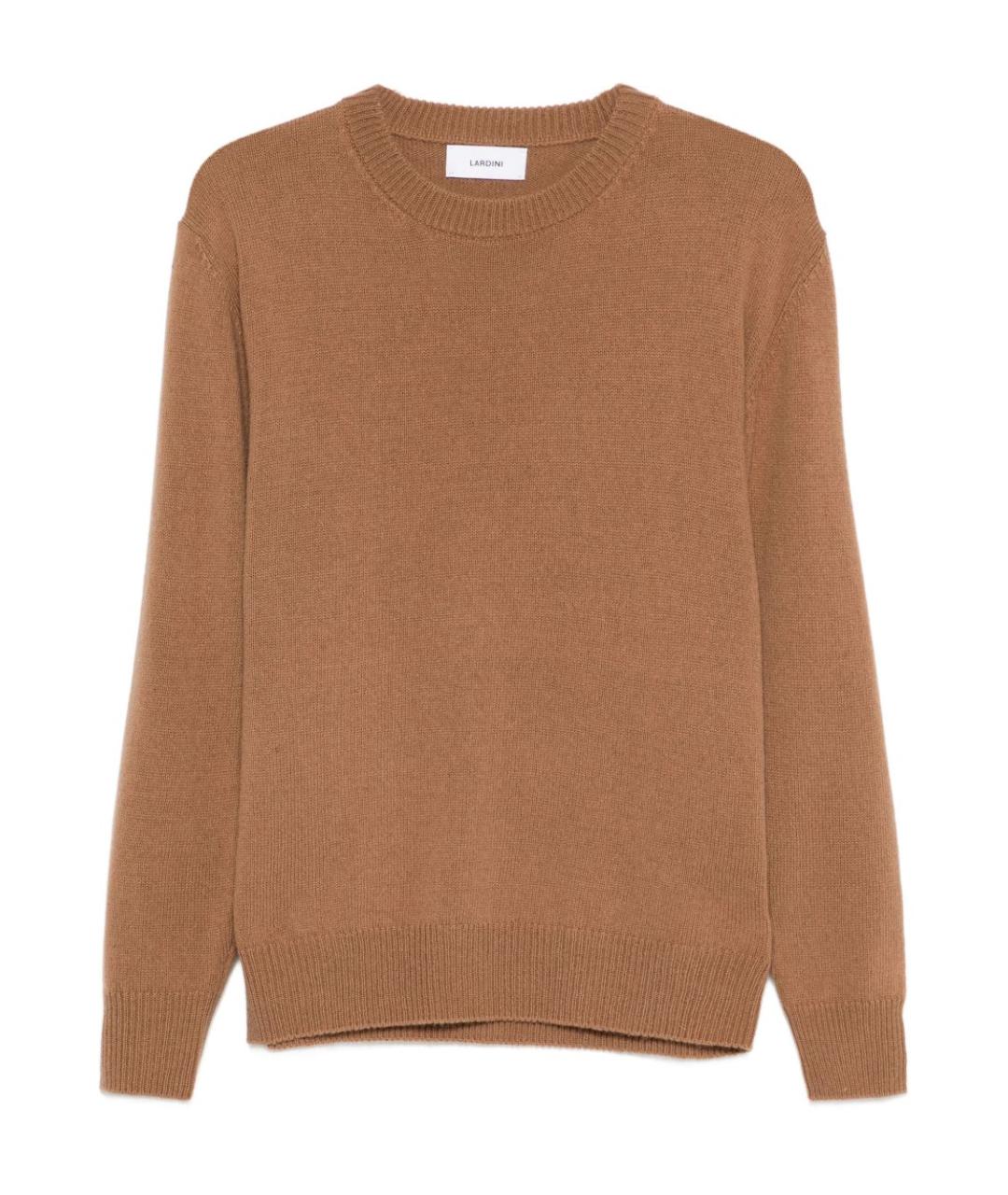LARDINI Коричневый шерстяной джемпер / свитер, фото 1