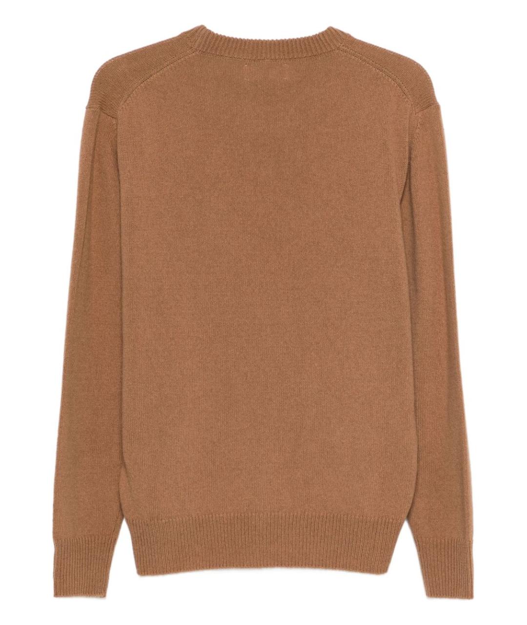 LARDINI Коричневый шерстяной джемпер / свитер, фото 2