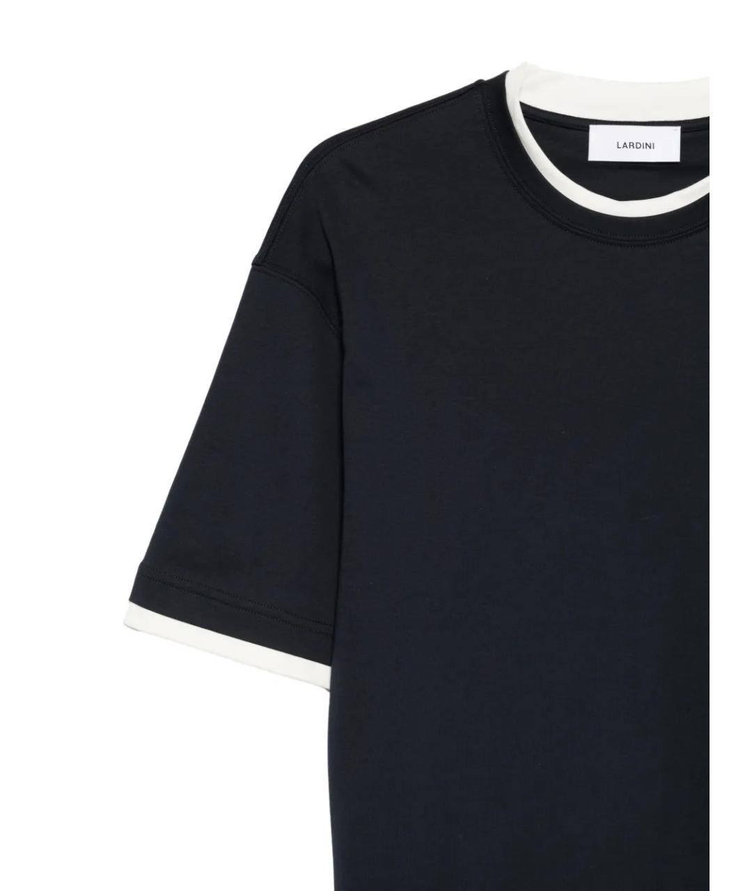 LARDINI Темно-синяя хлопковая футболка, фото 3