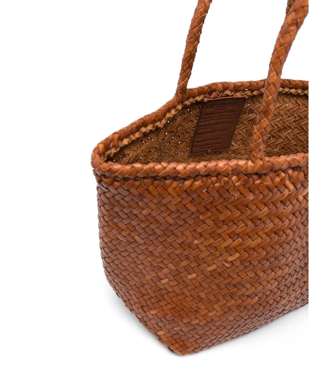 Dragon Diffusion Коричневая кожаная сумка тоут, фото 5