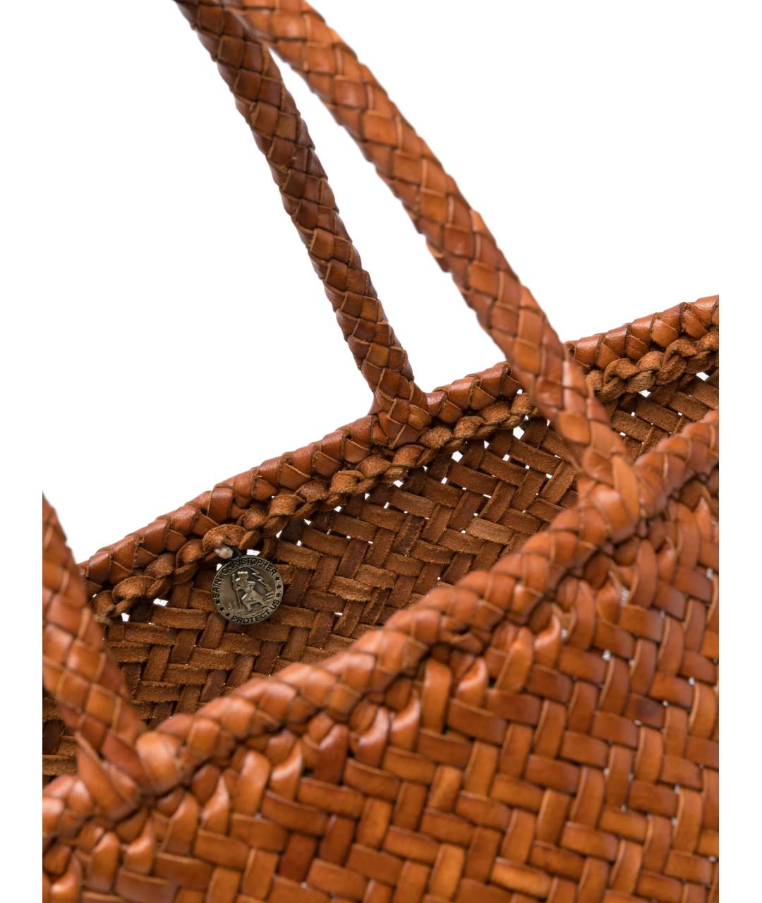 Dragon Diffusion Коричневая кожаная сумка тоут, фото 4