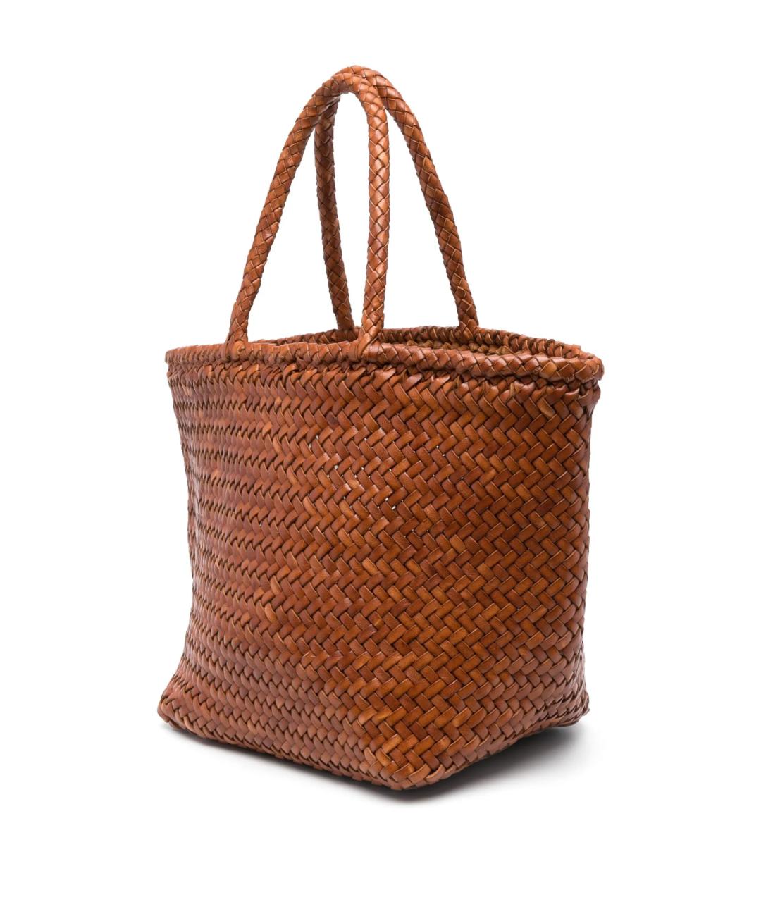 Dragon Diffusion Коричневая кожаная сумка тоут, фото 3