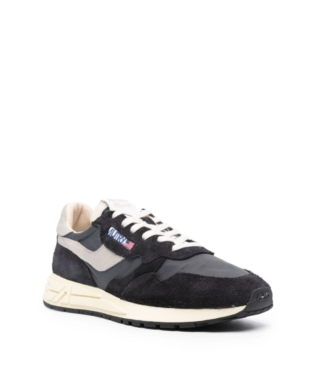 AUTRY Черные текстильные низкие кроссовки / кеды, фото 2