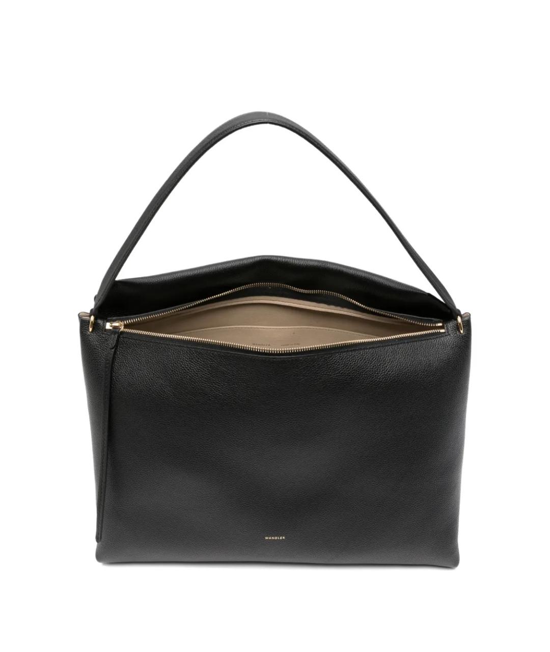 WANDLER Черная кожаная сумка через плечо, фото 3